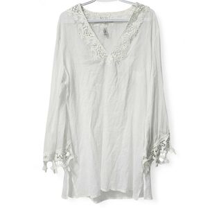 Chio di Stefania D Sheer Chrochet With Crystals tunic